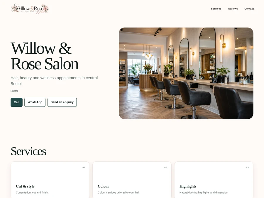Studio Business Profile example
