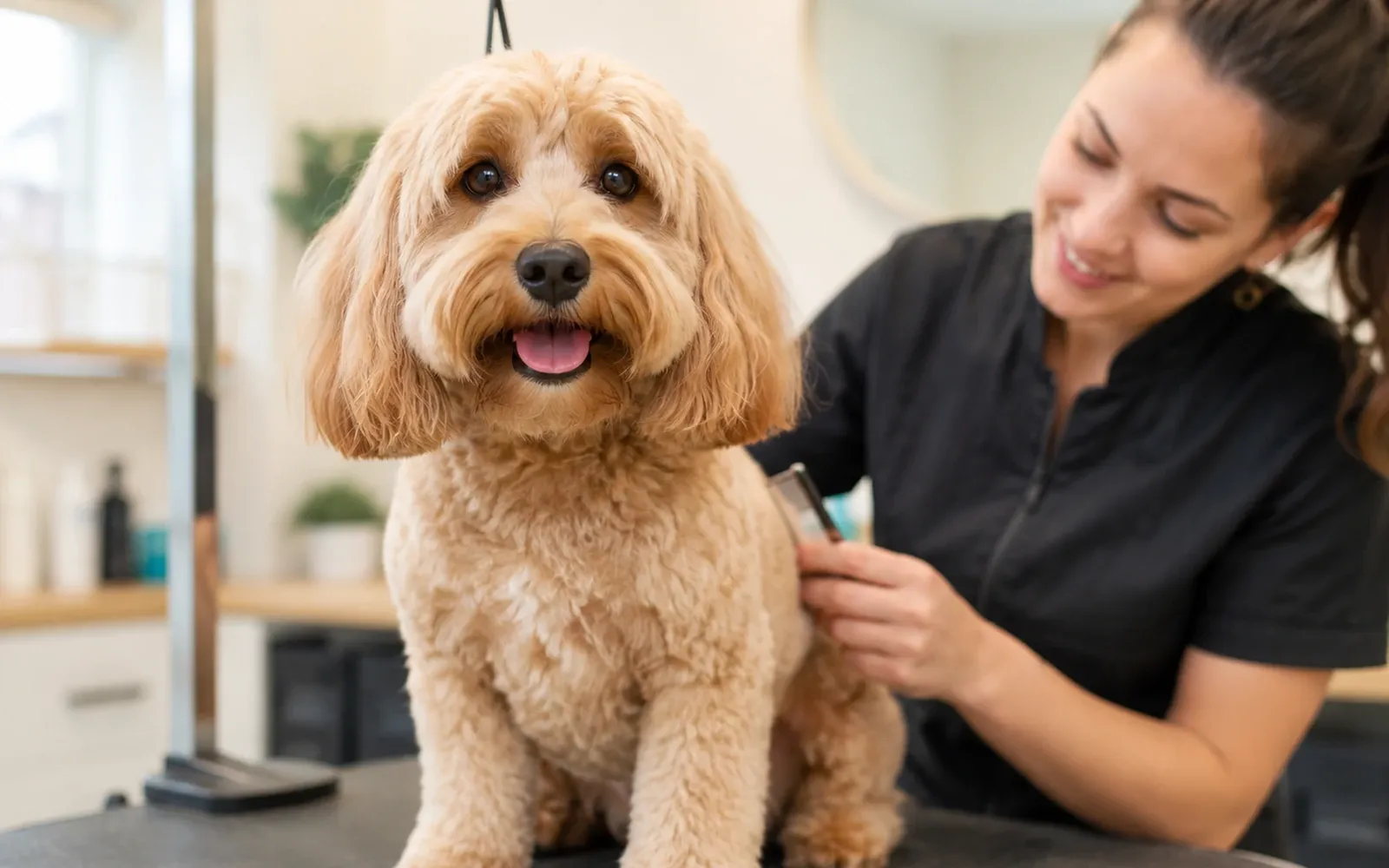 Dog groomer demonstration